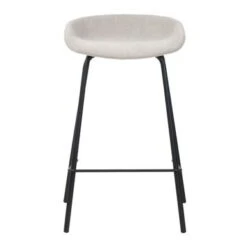 (Set Of 2) Mitch Chenille Fabric Bucket Seat Counter Stool (26-inch) - Counter Height - Oyster