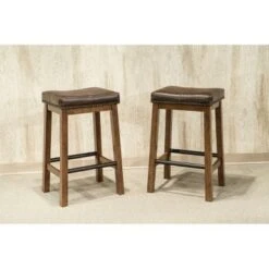 Copper Grove Hanoi Brown 30-inch Backless Bar Stools (Set Of 2)