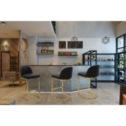 Silver Orchid Boardman PU Leather Bar Stool/Counter Stool Chair - Navy - Bar Height -Elegance Barware 4932f07d 398e 47ae 8896 b3f212626257