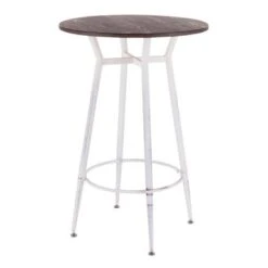 Carbon Loft Barton Industrial Round Bar Table - N/A - Antique/Espresso -Elegance Barware 49b20324 2b84 41e4 b861 ffcd98b80e30