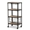 Carson Carrington Badene Rustic Industrial Style Kitchen Bar Wine Cart -Elegance Barware 49b28092 15e6 4966 b66e db41a3ac4edc