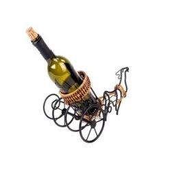 Moose-Drawn Sleigh Ride Wine Holder - Multi -Elegance Barware 4ba75935 0229 4e2b 8cca b1beb9c5de0a