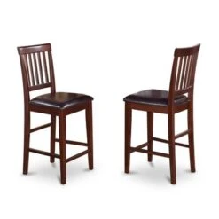 East West Furniture 5-Piece Dining Set - A Wood Kitchen Table And Dining Chairs - Mahogany Finish (Seat's Type Options) - N/A - DUVN5H-MAH-C -Elegance Barware 4d01d011 8691 4e5e 9425 91afc5fca415
