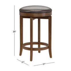 Hillsdale Furniture Brendan Wood Backless Swivel Stool, Brown Cherry - Brown Cherry - Counter Height -Elegance Barware 4dcac107 2c3a 4461 b67d 9248703da8e5