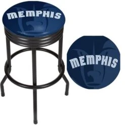 NBA Black Ribbed Bar Stool - Fade - Memphis Grizzlies -Elegance Barware 4e1dd8b2 a14c 4598 8f67 6f0a6b742de0