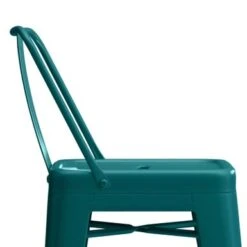 WYNDENHALL Josephine Industrial Metal Stool (Set Of 4) - Teal Blue - Counter Height - 23-28 In. -Elegance Barware 4ec88e72 271b 4961 9dfc ed9534e1bbda