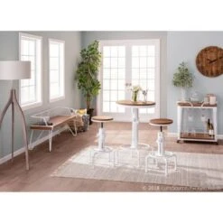 Hydra Industrial Bar Table In Metal And Wood - Red -Elegance Barware 4f1525fe 9eed 4251 adb3 999c3e53683b