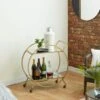 Metal Contemporary Bar Cart With Wheels - Black - 14"W X 28"L X 31"H -Elegance Barware 4f24d0d7 3814 4bc0 97af 4aca00f69826