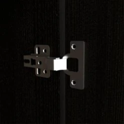 FM Furniture Sheffield H Bar Cabinet With Glass Rack, Open Shelf, Double Cabinet, 8 Bottle Cubbies, And Hairpin Legs - Laminate -Elegance Barware 4f5b4b27 0b45 4d9a 90b4 4b731d755826