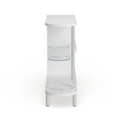 Coaster Furniture Adolfo Glossy White And Clear 3-tier Bar Table - White -Elegance Barware 4f85c1c4 c3dc 44c5 8dc5 5f6a66af1f99