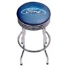 Ford Chrome Ribbed Bar Stool - Ford Oval Logo - Ford Oval Logo- Ribbed -Elegance Barware 4fcd2c6c a260 4cb1 861c bec38dd01f4e