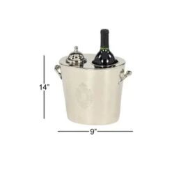 Silver Stainless Steel Traditional Wine Holder - 11 X 7 X 10 -Elegance Barware 5051b87c d6cc 468a bffc 4999d1bd729a