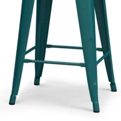 WYNDENHALL Josephine Industrial Metal Stool (Set Of 4) - Teal Blue - Counter Height - 23-28 In. -Elegance Barware 515dafe0 459b 4d08 a4a2 aff4baaabf4a