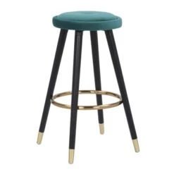 Silver Orchid Cavalier Counter Stool - Set Of 2 - Blue -Elegance Barware 527423c3 05dc 47ce b35f ce5117130a2b