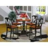 5-Piece Counter Heigh Dining Room Pub Set Includes A Wooden Dining Table And Dining Chairs (Color Option) - N/A - EDKE5-BLK-W -Elegance Barware 5274bde2 e53f 4f0c 9151 acca453b0771