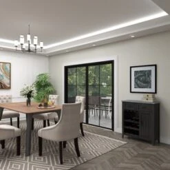 Black Distressed Wood Metal Top Farmhouse Wine Rack Storage Cabinet - Black -Elegance Barware 529beda7 ec76 4b3d 9101 307be16e042a