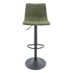 LeisureMod Tilbury Modern Adjustable Bar Stool With 360-Degree Swivel - 32.2 - Olive Green -Elegance Barware 52f95340 3587 4981 99ae 54616391ef5d