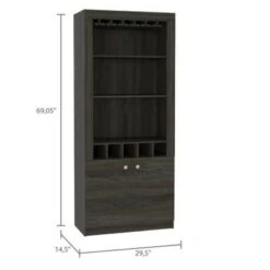 Boahaus Bangor Bar Cabinet (Espresso) - Brown - MDF -Elegance Barware 5335e87b f5a0 49ec 8997 ae3be224b494
