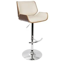 Carson Carrington Tranas Mid-Century Modern Adjustable Barstool - Brown/Cherry -Elegance Barware 549a570f 25c8 41cd 8c76 32943919909a