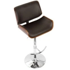 Carson Carrington Tranas Mid-Century Modern Adjustable Barstool - Brown/Cherry -Elegance Barware 5575d98d 4146 49c6 bb38 48464b6b1b38