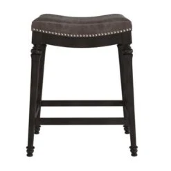 Hillsdale Furniture Vetrina Wood Backless Counter Height Stool - 21.5"W X 15.5"L X 27"H - Grey - Counter Height -Elegance Barware 5675b81c 8205 40d3 a32c ebe87c67510f