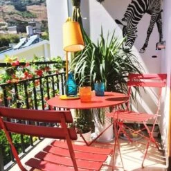 23.6ft Long Bistro Set Table And Chair 3 Piece - 23.6*28 - Blue -Elegance Barware 5728a70f 9b60 4588 9b1e 23b870fa74ed