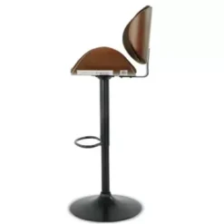 Brown Bellatier Tall Upholstered Swivel Barstool(1/CN) -Elegance Barware 57422848 0189 437e 92d6 cb7e3b17628c