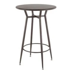 Carbon Loft Barton Industrial Round Bar Table - N/A - Antique/Espresso -Elegance Barware 5969c00f 85e2 4b80 abb4 82e2afc2dc88