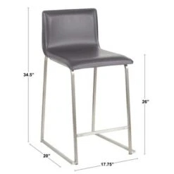 Mara Contemporary Upholstered Counter Stool (Set Of 2) - N/A - Gold / Black -Elegance Barware 59a37ca5 8f05 42f9 b14c 7990095989dc