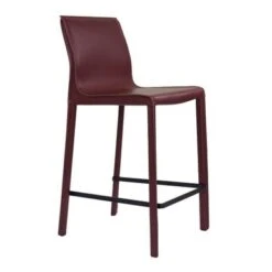 STAN Modern Leather Counter Stool - Chianti -Elegance Barware 5b321ad1 6e51 4c72 be38 64db00f0c1df