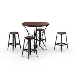 Carbon Loft Johansson Counter Height Pub Table Set - 5-Piece Set -Elegance Barware 5e397a37 1fb9 4986 9603 495184df24e1