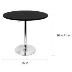 Porch & Den Bixby 27-inch Adjustable Bar Table - White -Elegance Barware 60ad72fd 0e16 4ba7 9561 c2900ce492de