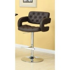 Coaster Furniture Brandi 29" Adjustable Height Bar Stool - White -Elegance Barware 613b2c07 b5f4 406c 9134 d1f0f56ac430