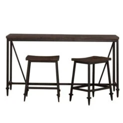 Hillsdale Furniture Trevino Distressed Walnut Finish Wood Counter Height Table (3-piece Set) - Copper Brown