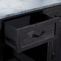 Black Distressed Wood Metal Top Farmhouse Wine Rack Storage Cabinet - Black -Elegance Barware 61bc8700 a21f 48f8 91cb 6b33f82b5750