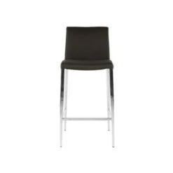 Delta Modern Leatherette & Chrome Counter Stool - Contract Grade - Black -Elegance Barware 6382a1eb 1759 4f1f 97ec bebf66882cdb