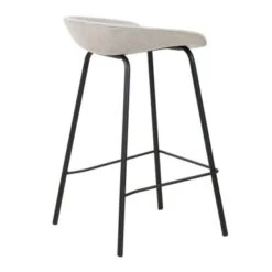 (Set Of 2) Mitch Chenille Fabric Bucket Seat Counter Stool (26-inch) - Counter Height - Oyster -Elegance Barware 6547ef91 d614 4248 965b bc990a26bbd6