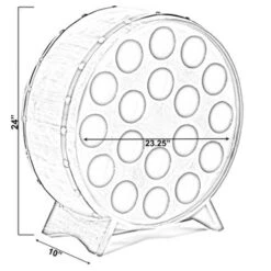 Vintiquewise Wooden Stackable Round Shaped Wine Barrel Wine Rack, 1 Rack - Brown -Elegance Barware 6592cee1 fabf 4705 a02b fc98a57faf79