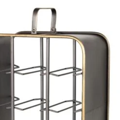 Black Iron Industrial Wine Rack - 14 X 9 X 21 - 14 X 9 X 21 - Black -Elegance Barware 660c25c8 d15e 43d5 ae50 8c54d6dcf0d4