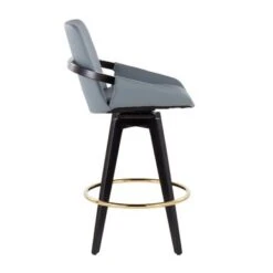 Carson Carrington Pugo Fixed-Height Counter Stool With Black Wood Base (Set Of 2) - Cream + Gold Footrest -Elegance Barware 66667245 e327 4467 8c36 ac68869281c7