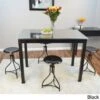 Carbon Loft Newton Stainless Steel Top Bar Table - Black - 4 Seat -Elegance Barware 66d8eab2 8df4 4d05 9830 7f362515fe03