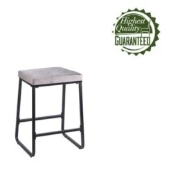 Porthos Home Saga Counter Stools Set Of 2, Velvet Upholstery, Iron Legs - Grey -Elegance Barware 679f3cd2 f4aa 4a83 adb5 16832f4d004f