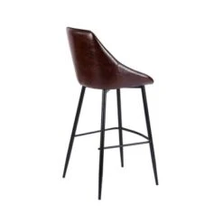 Porthos Home Umi Bar Stools Set Of 2, PU Leather Upholstery, Iron Legs - Brown -Elegance Barware 6815532b ac19 4f9e aa94 cb7f73bf8d88
