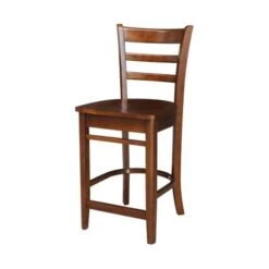 Emily Solid Wood Stool - Black - Counter Height -Elegance Barware 68c71fa0 4866 4337 b51e 6208727a1e45