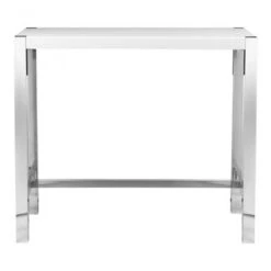 Aurelle Home Modern Steel Base Bar Table - White -Elegance Barware 691d1831 1917 413c 991c 486266a89cca