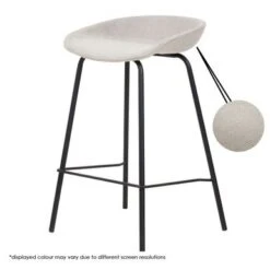 (Set Of 2) Mitch Chenille Fabric Bucket Seat Counter Stool (26-inch) - Counter Height - Oyster -Elegance Barware 6959b524 2faa 46e3 b262 af6342340ab9