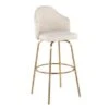 Carson Carrington Valsatra Upholstered Bar Stool With Metal Base (Set Of 2) - Cream/Gold -Elegance Barware 6ae473c4 6cba 41d8 a4c1 75dfcaf51fd1