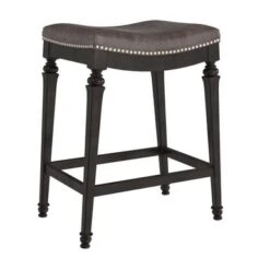 Hillsdale Furniture Vetrina Wood Backless Counter Height Stool - 21.5"W X 15.5"L X 27"H - Grey - Counter Height -Elegance Barware 6b085233 fd9f 4d57 bcdb 3f7ea96b4036