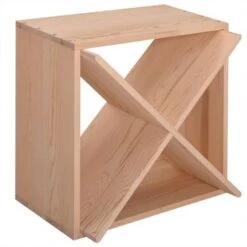 24 Bottle Solid Wood Tabletop Wine Bottle Rack,Burlywood - Burlywood -Elegance Barware 6cabb7b8 2980 475f 90f0 21d375bdf01c