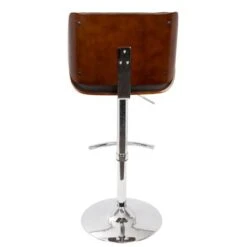 Carson Carrington Tranas Mid-Century Modern Adjustable Barstool - Brown/Cherry -Elegance Barware 6cbbf021 450e 4c3f a906 c0716c104f71